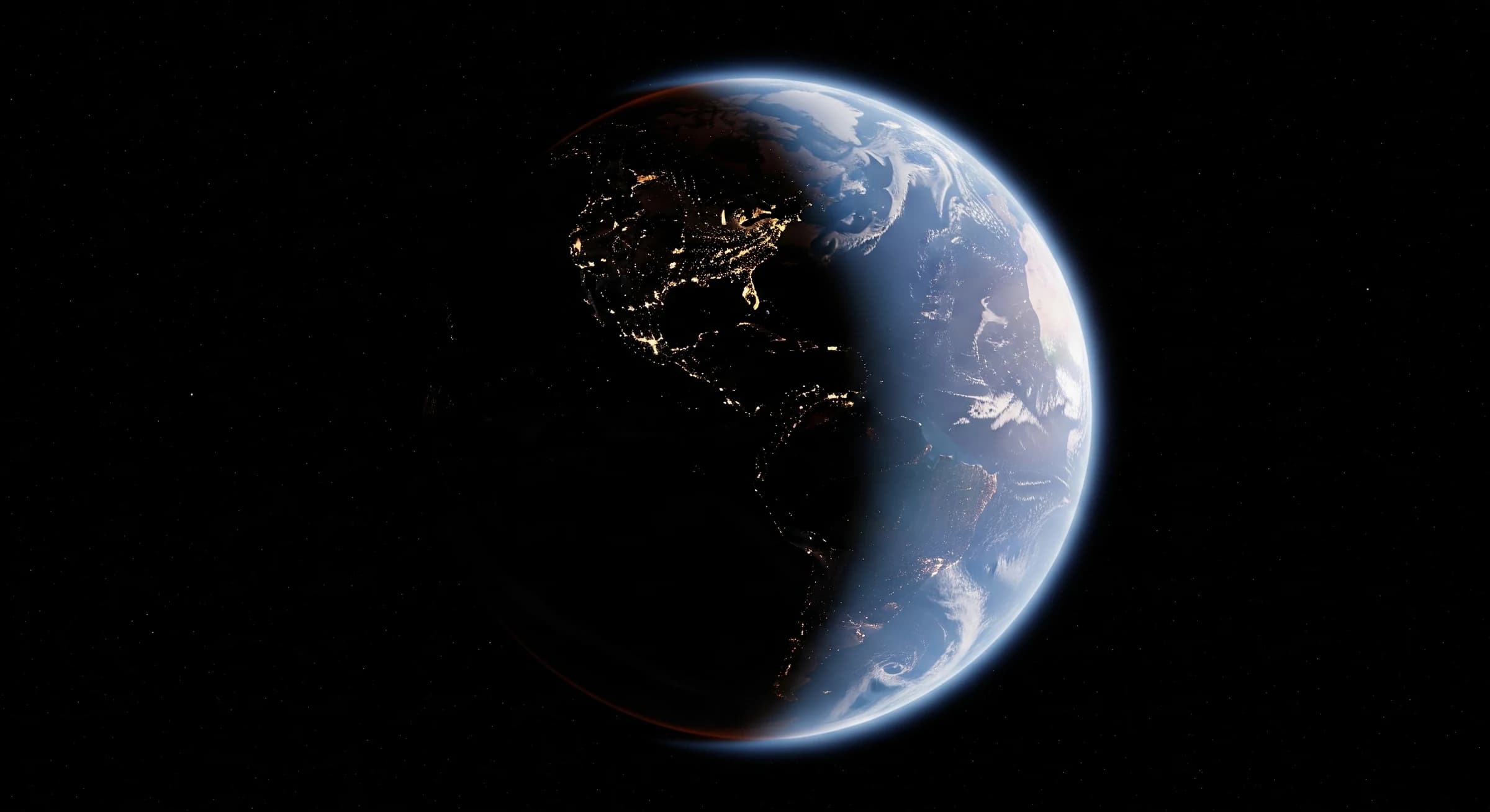 深宇宙から望む地球
